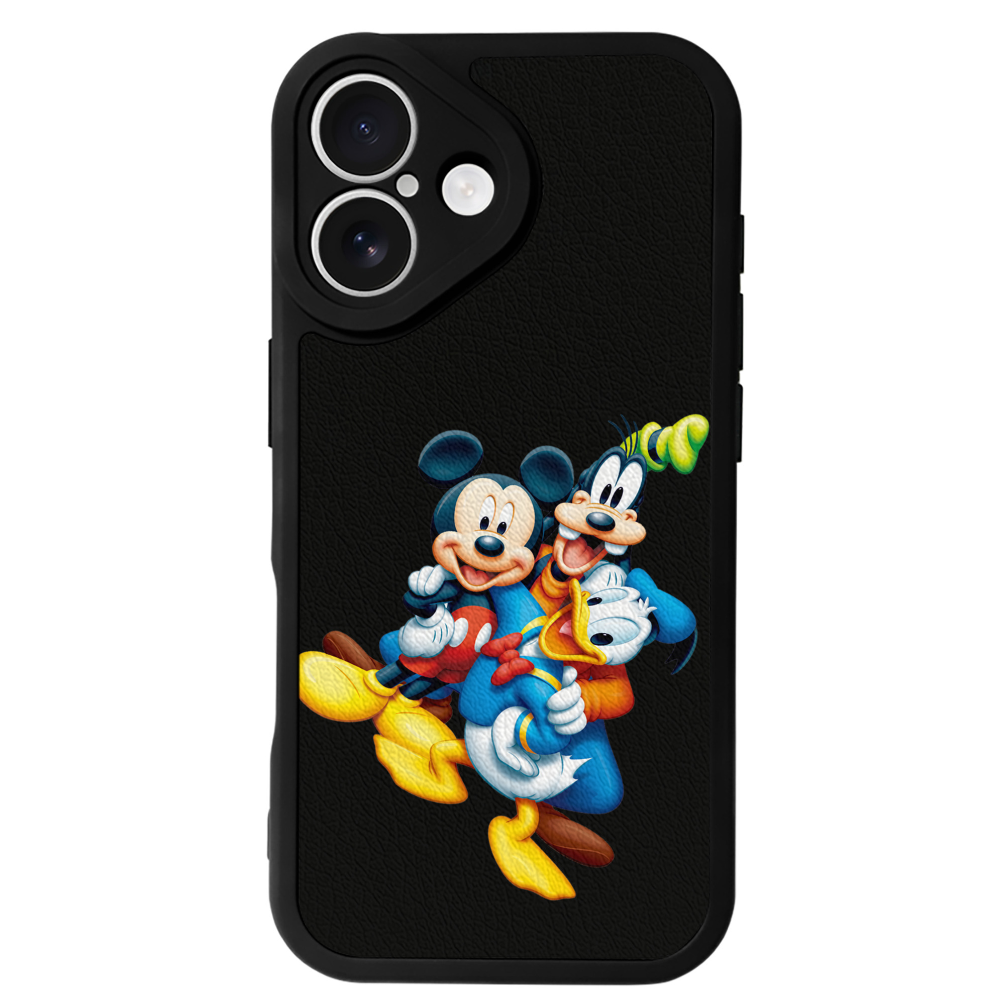（画像用） ミッキーマウス Mickey Mouse 【iPhone 16シリーズ対応】シリコンスマホケース（レザー調） 材質：シリコン